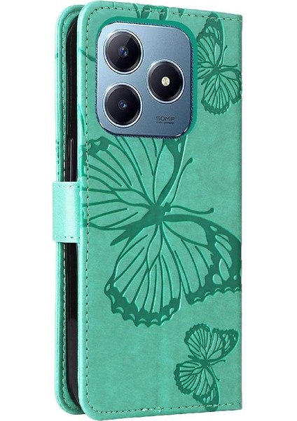 Realme Not 60 Darbeye Kapak Manyetik Kapak Pu Deri ile Kılıf (Yurt Dışından)