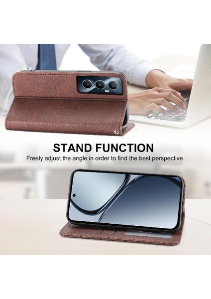 Realme C65 Eşkenar Dörtgen Şekli Günlük Kullanım Için Flip Case El Kayışı Standı Cüzdan (Yurt Dışından) indirimleri