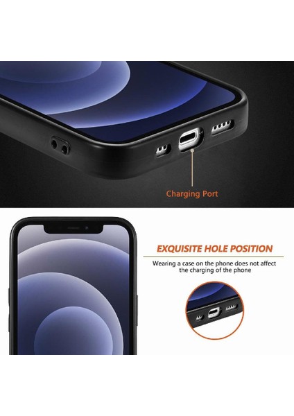 IPhone 12 Için Kılıf Hafif Camo Tasarım Kablosuz Şarj Özgürlük Anti (Yurt Dışından)
