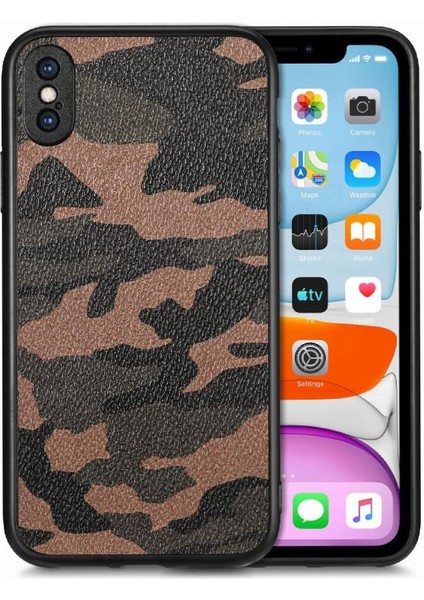 IPhone X/xs Hafif Camo Tasarım Anti Damla Kablosuz Şarj Için Kılıf (Yurt Dışından)