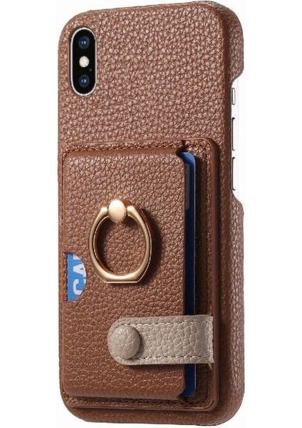 IPhone X/xs Kart Yuvaları Halka Standı Premium Dokulu Deri (Yurt Dışından) modelleri