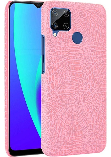 Realme C15 Anti Scratch Klasik Timsah Moda Için Şık Klasik Durumda (Yurt Dışından)