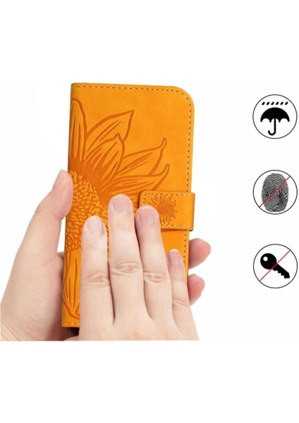 Onur Için Kılıf 200 Lite Kısa Kayış Flip Cüzdan Telefon Kılıfı Kabartmalı Lüks (Yurt Dışından)