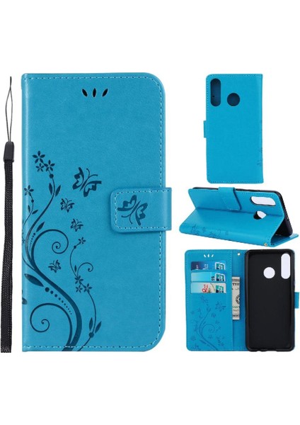 Huawei P30 Lite Bilek Kayışı Kart Tutucu Manyetik Kapatma Pu Için Filp Durumda (Yurt Dışından)