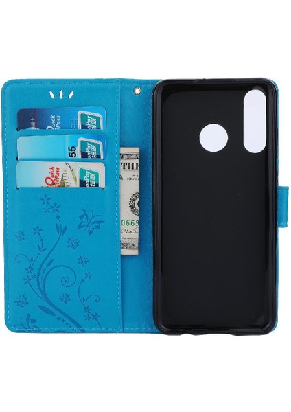 Huawei P30 Lite Bilek Kayışı Kart Tutucu Manyetik Kapatma Pu Için Filp Durumda (Yurt Dışından)