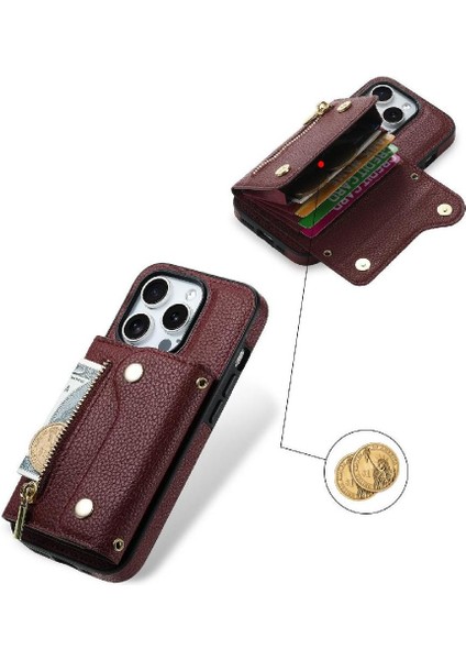 IPhone 11 Için Kılıf Pro Kart Yuvaları Mini Sırt Çantası Uzun Kayış Hafif (Yurt Dışından)