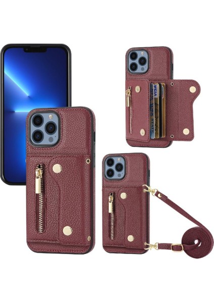 IPhone 13 Mini Sırt Çantası Hafif Büyük Kapasiteli Kart Yuvaları Için Kılıf (Yurt Dışından)