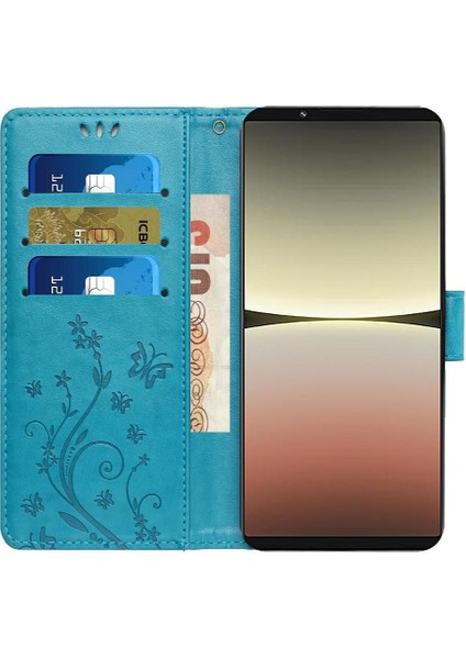 Sony Xperia 5 V Kickstand Kart Tutucu Için Filp Durumda Manyetik Kapatma Bilek (Yurt Dışından)