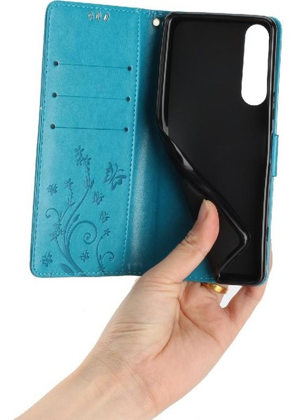 Sony Xperia 5 V Kickstand Kart Tutucu Için Filp Durumda Manyetik Kapatma Bilek (Yurt Dışından)