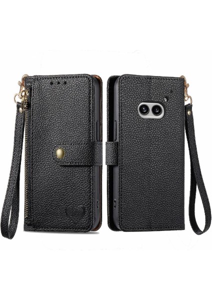 Nothing Flip Case Telefon 2A Aşk Darbeye Dayanıklı Cüzdan Deri Kılıf Fermuar (Yurt Dışından)