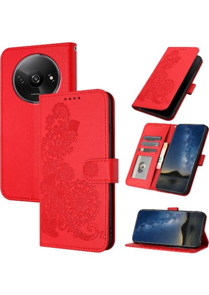 Kart Yuvası Standı Kickstand Koruyucu ile Xiaomi Redmi A3 Için Flip Case (Yurt Dışından)