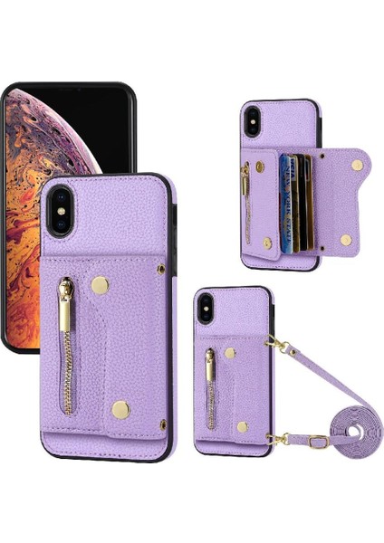 IPhone Xs Max Mini Sırt Çantası Uzun Kayış Kart Yuvaları Hafif (Yurt Dışından)
