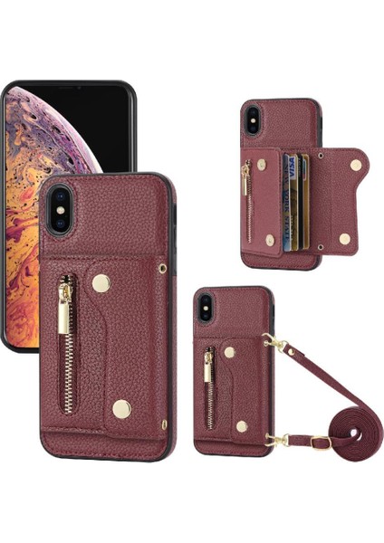 IPhone Xs Max Mini Sırt Çantası Uzun Kayış Kart Yuvaları Hafif (Yurt Dışından)