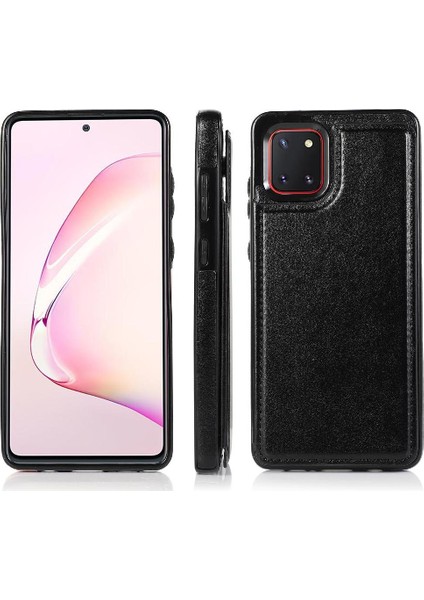 Samsung Galaxy Not 10 Lite Için Cüzdan Durumda Kickstand Kart Yuvaları Pu Çift (Yurt Dışından)