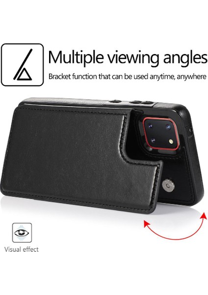 Samsung Galaxy Not 10 Lite Için Cüzdan Durumda Kickstand Kart Yuvaları Pu Çift (Yurt Dışından) modelleri
