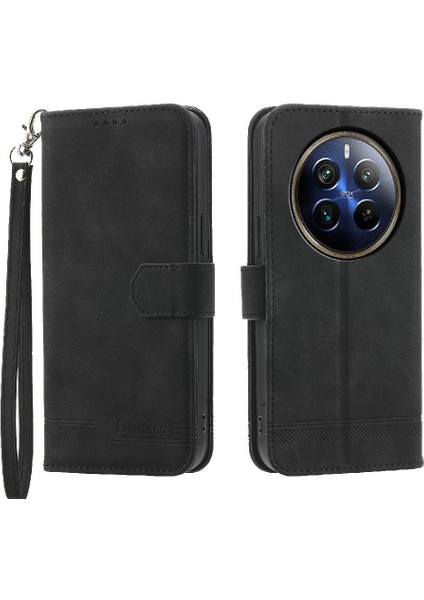 Realme 12 Pro Artı Bileklik Manyetik Kapatma Premium Nakit Için Flip Case (Yurt Dışından)