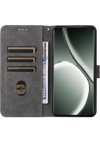 Realme Gt 6 Pu Deri Flip Folio Cüzdan Kart Yuvaları Kapak Kapatma Için Kılıf (Yurt Dışından)