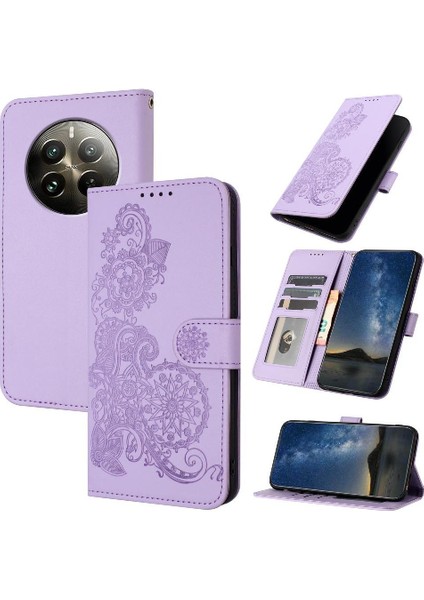 Kart Yuvası ile Realme 12 Artı Pu Deri Manyetik Kapatma Için Flip Case (Yurt Dışından)