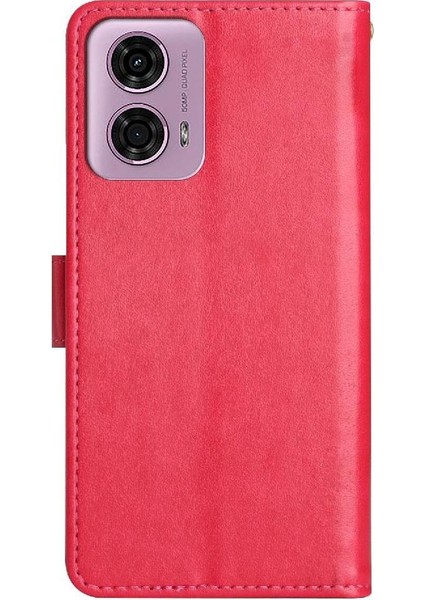 Motorola Moto G24 Kart Tutucu Pu Deri Bilek Kayışı Kapatma Için Filp Durumda (Yurt Dışından) indirimleri