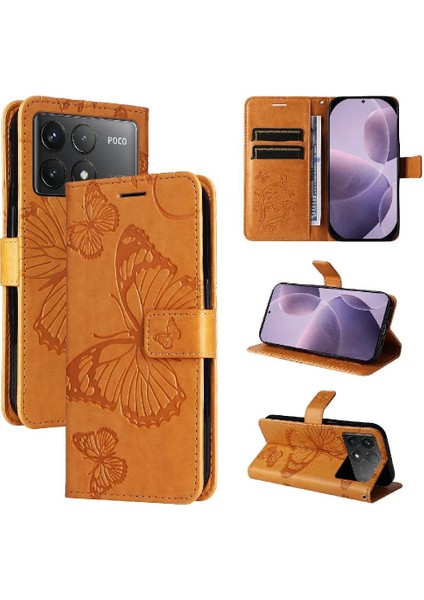 Kart Yuvası Standı ile Xiaomi Redmi K70 Pu Deri Kılıf Kickstand Çevirin (Yurt Dışından) indirimleri