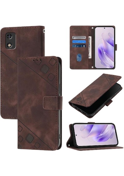 Tecno Pop 5c Manyetik Deri Kart Tutucu Cüzdan Flip Kapak Için Kılıf (Yurt Dışından)