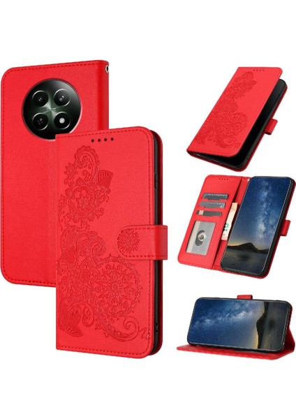 Realme 12 5g Kickstand Koruyucu Flip Folio Kitap Için Flip Case Kart ile (Yurt Dışından)