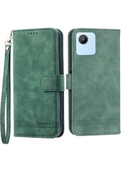 Realme C30 Nakit Cep Manyetik Kapatma Premium Bileklik Için Flip Case (Yurt Dışından)