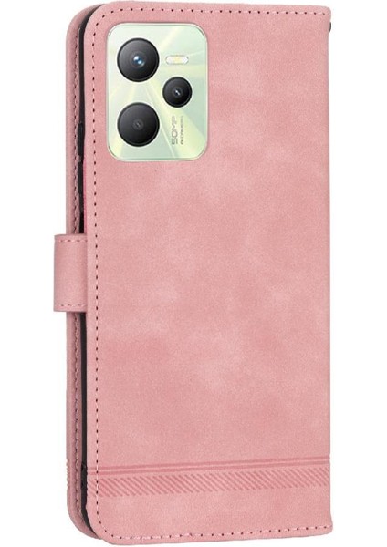 Realme C35 Manyetik Kapatma Bileklik Kart Yuvaları Premium Için Flip Case (Yurt Dışından) fırsatları