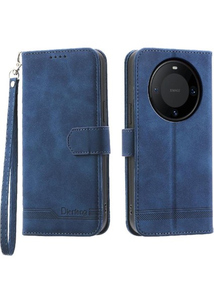 Huawei Mate 60 Pro Için Flip Case Manyetik Kapatma Bileklik Premium Nakit (Yurt Dışından)
