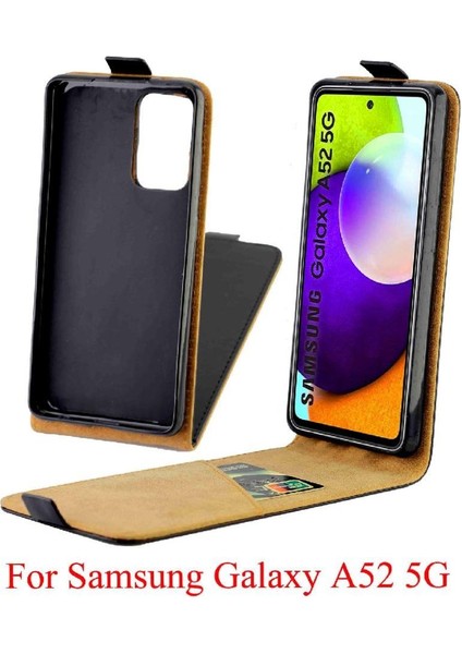 Samsung Galaxy Vertical 5g Tpu Deri Iş Tarzı Için Dikey Flip Case (Yurt Dışından)