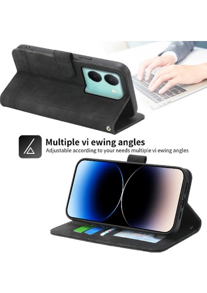 Vıvo Y36 Premium Nakit Cep Kartı Yuvaları Için Flip Case Bileklik Manyetik (Yurt Dışından) modelleri
