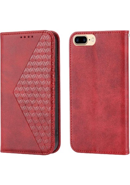 IPhone 7/8 Için Flip Case Eşkenar Dörtgen Şekli Günlük Kullanım Standı Cüzdan El Kayışı (Yurt Dışından)