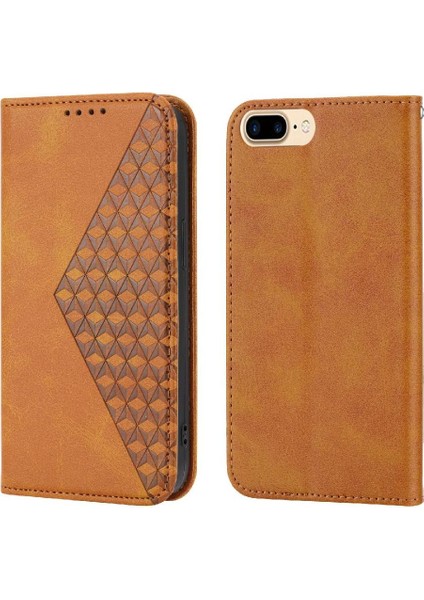 IPhone 6 Için Flip Case Standı Günlük Kullanım Eşkenar Dörtgen Şekli Cüzdan El Kayışı (Yurt Dışından)