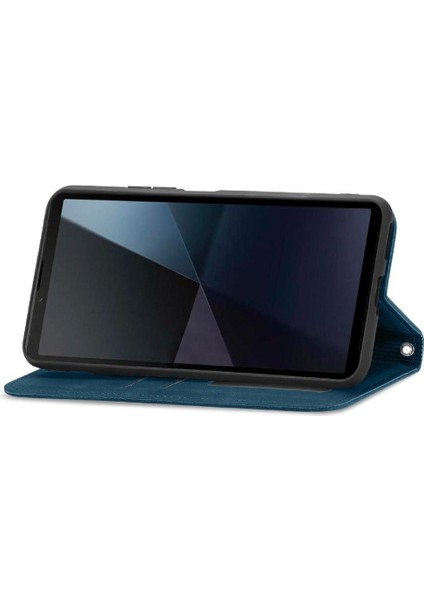 Sony Xperia 10 Vı Için Flip Case Cüzdan Basit Iş Deri Kılıf Flip (Yurt Dışından) modelleri
