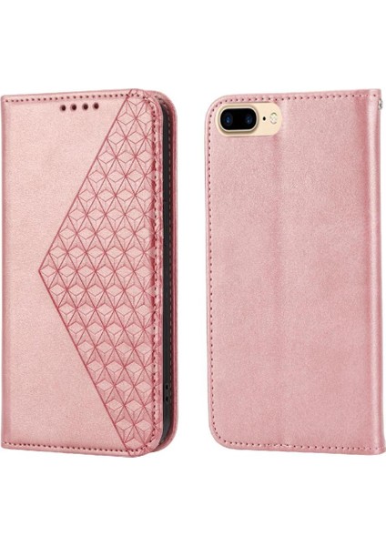 IPhone 7/8 Için Flip Case Eşkenar Dörtgen Şekli Günlük Kullanım Standı Cüzdan El Kayışı (Yurt Dışından)