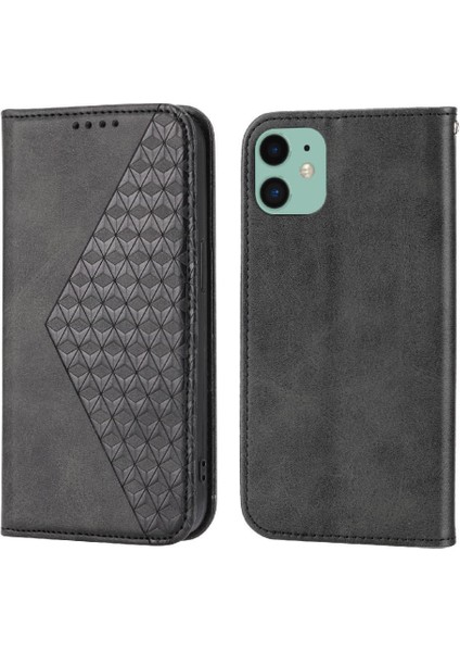 IPhone 11 Için Flip Case Cüzdan Standı Günlük Kullanım Eşkenar Dörtgen Şekli El Kayışı (Yurt Dışından) indirimleri