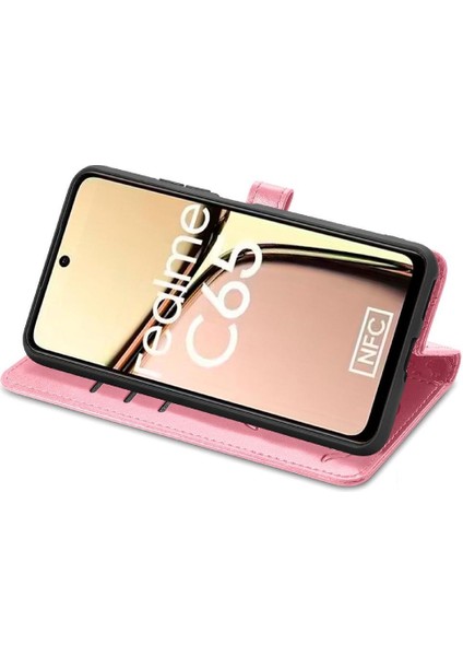Realme C65 Için Flip Case Kısa Kayış Kapak Kapak Karikatür Hayvanlar Deri (Yurt Dışından) modelleri