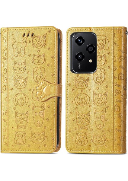 Onur Için Flip Case 200 Lite Kısa Kayış Kapak Kapak Kılıf Karikatür (Yurt Dışından)