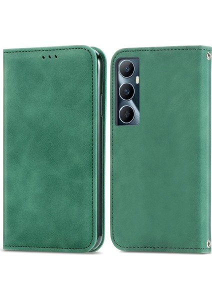 Realme C65 Cüzdan Flip Kapak Için Flip Case Basit Iş Darbeye (Yurt Dışından)