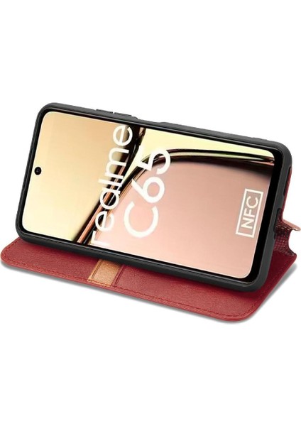 Realme C65 Için Flip Case Moda Tasarım Deri Kılıf Kapak Kapak Cüzdan (Yurt Dışından) modelleri
