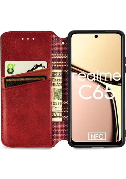 Realme C65 Için Flip Case Moda Tasarım Deri Kılıf Kapak Kapak Cüzdan (Yurt Dışından) indirimleri