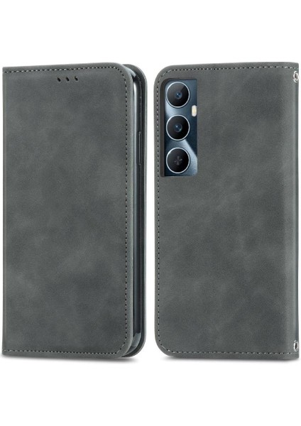 Realme C65 Cüzdan Flip Kapak Için Flip Case Basit Iş Darbeye (Yurt Dışından)