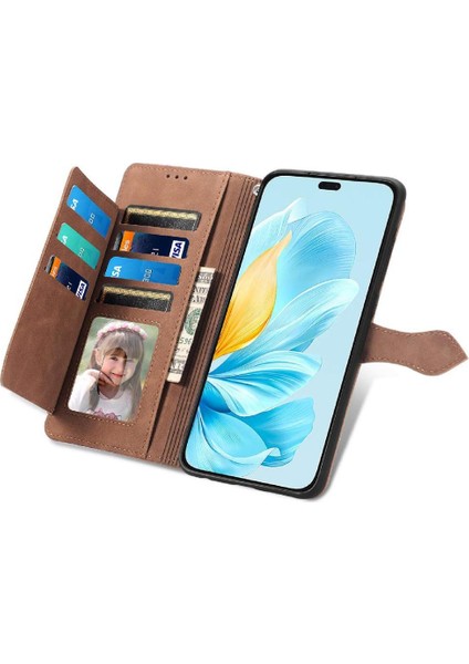 Onur Için Flip Case 200 Lite Çoklu Kart Yuvası Cüzdan Iş Çevirme Fermuar (Yurt Dışından)