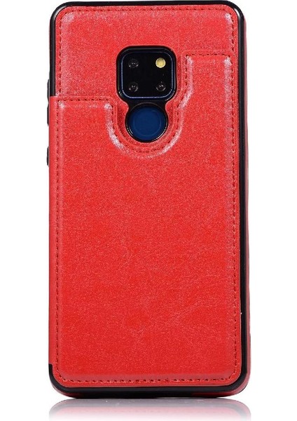 Cüzdan Kılıf Huawei Mate 20 Kart Yuvaları Için Kickstand Pu Deri Çift (Yurt Dışından)