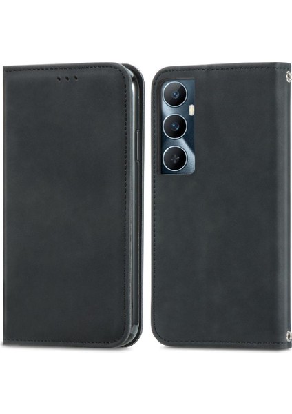 Realme C65 Cüzdan Flip Kapak Için Flip Case Basit Iş Darbeye (Yurt Dışından)
