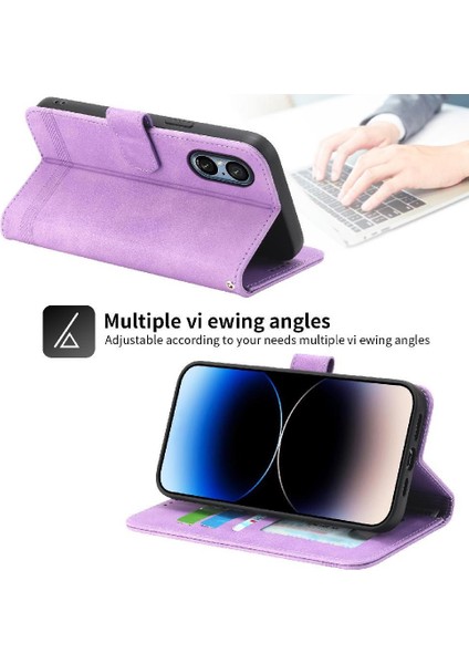 Sony Xperia 5 V Kart Yuvaları Premium Nakit Cep Bileklik Için Flip Case (Yurt Dışından)