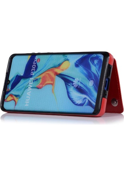 Huawei P30 Pro Kart Yuvaları Için Cüzdan Kılıf Kickstand Çift Manyetik Toka (Yurt Dışından) modelleri