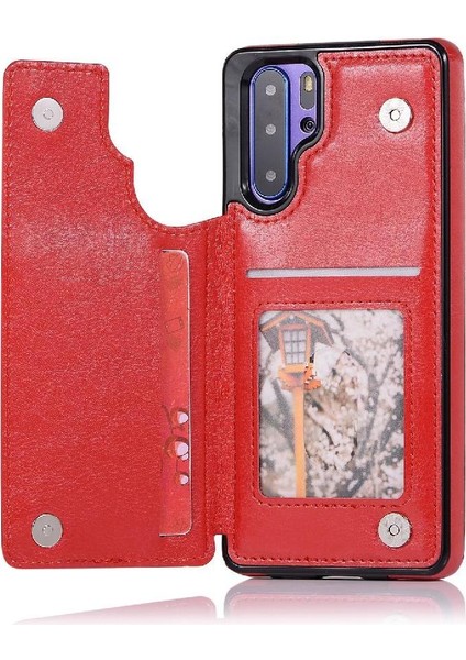 Huawei P30 Pro Kart Yuvaları Için Cüzdan Kılıf Kickstand Çift Manyetik Toka (Yurt Dışından) fırsatları