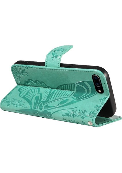 IPhone 6 Için Flip Case Artı/6s Artı Kredi Kartı Yuvası ile Kabartmalı El (Yurt Dışından)
