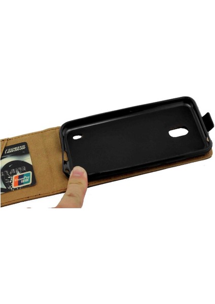 Nokia 2.2 Iş Stil Tpu Deri Kart Yuvası Için Dikey Flip Case (Yurt Dışından)